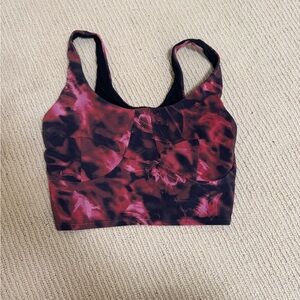 Lululemon Athletica Red and Black Sports Bra